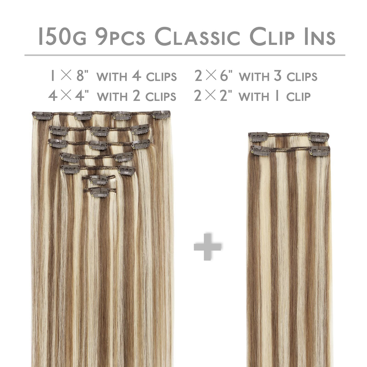 Close-up of Wennalife Clip In Hair Extensions showing silicon-backed clips