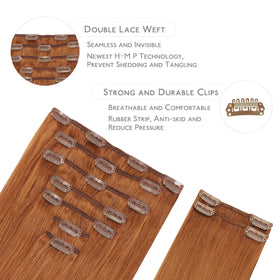 Close-up of Wennalife Clip In Hair Extensions silicon-backed clips