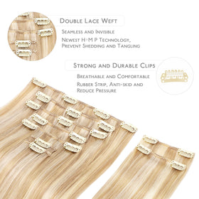 Close-up of Wennalife Clip In Hair Extensions silicon-backed clips