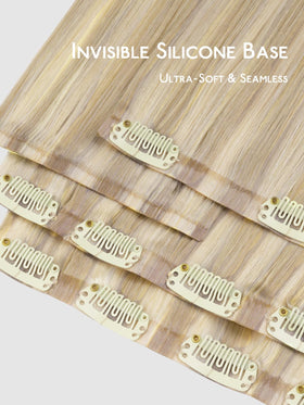 Close-up of Wennalife Clip In Hair Extensions weft