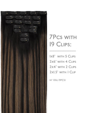 Close-up of Wennalife Clip In Hair Extensions with silicone weft