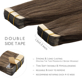 Close-up of Wennalife Tape in Hair Extensions showing the tape