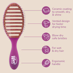 Close-up of Wet Brush Ceramic Speed Dry Detangler bristles