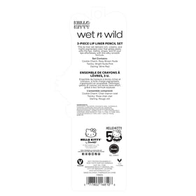 close-up of wet n wild Hello Kitty lip liner pencil in wine red