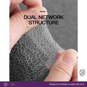 Close-up of WhaleLife double layer loofah design