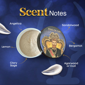 Close-up of Wholly Kaw King of Oud Shaving Soap texture