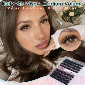 Close-up of Winifred Fluffy Lash Clusters showing fluffy texture