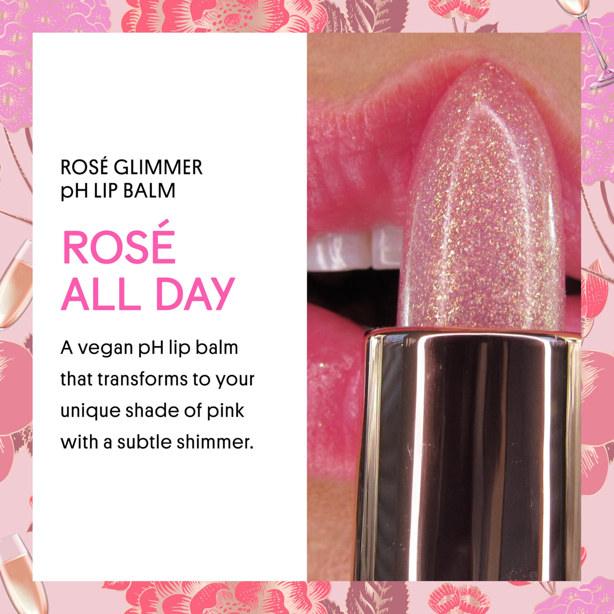 Close-up of Winky Lux Rosé Glimmer Balm showing the texture