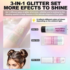 Close-up of WITOROR glitter gel in a tube