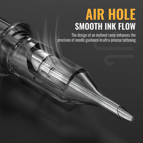 Close-up of Wormhole Tattoo needle cartridge showing needle design