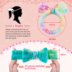 Close-up of WSYUB Skincare Headband showing soft coral fleece material
