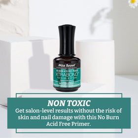 Close-up of XTRABOND Primer application on nails