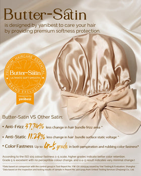 Close-up of YANIBEST bonnet's adjustable tie band