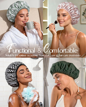 Close-up of YANIBEST shower cap elastic edge