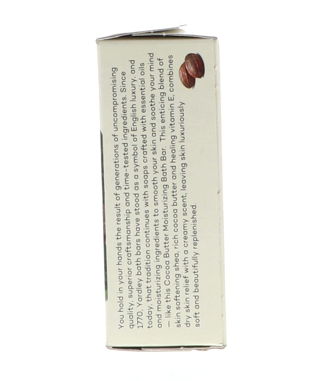 Close-up of Yardley bar soap with rich lather