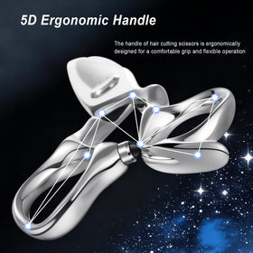 Close-up of YASAKA thinning scissors precision blades