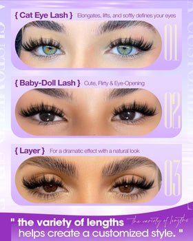 Close-up of Yawamica Fluffy Manga Lash Clusters showing soft spikes