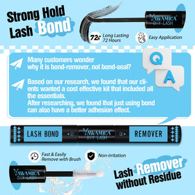 Close-up of Yawamica Lash Clusters Kit tweezers and lash clusters