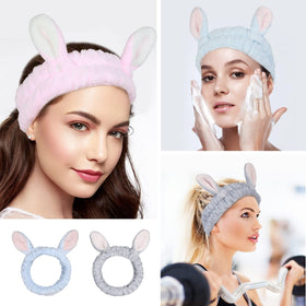 Close-up of Ygreato Bunny Ears Headband in pink