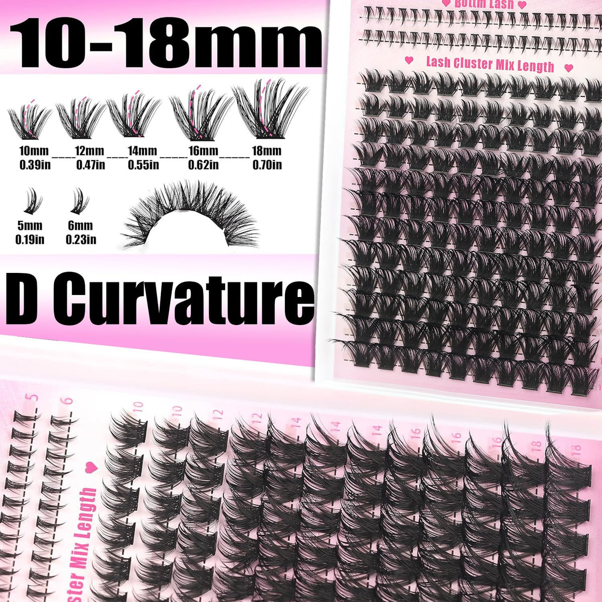 Close-up of YIDUO Manga spiky lashes in kit
