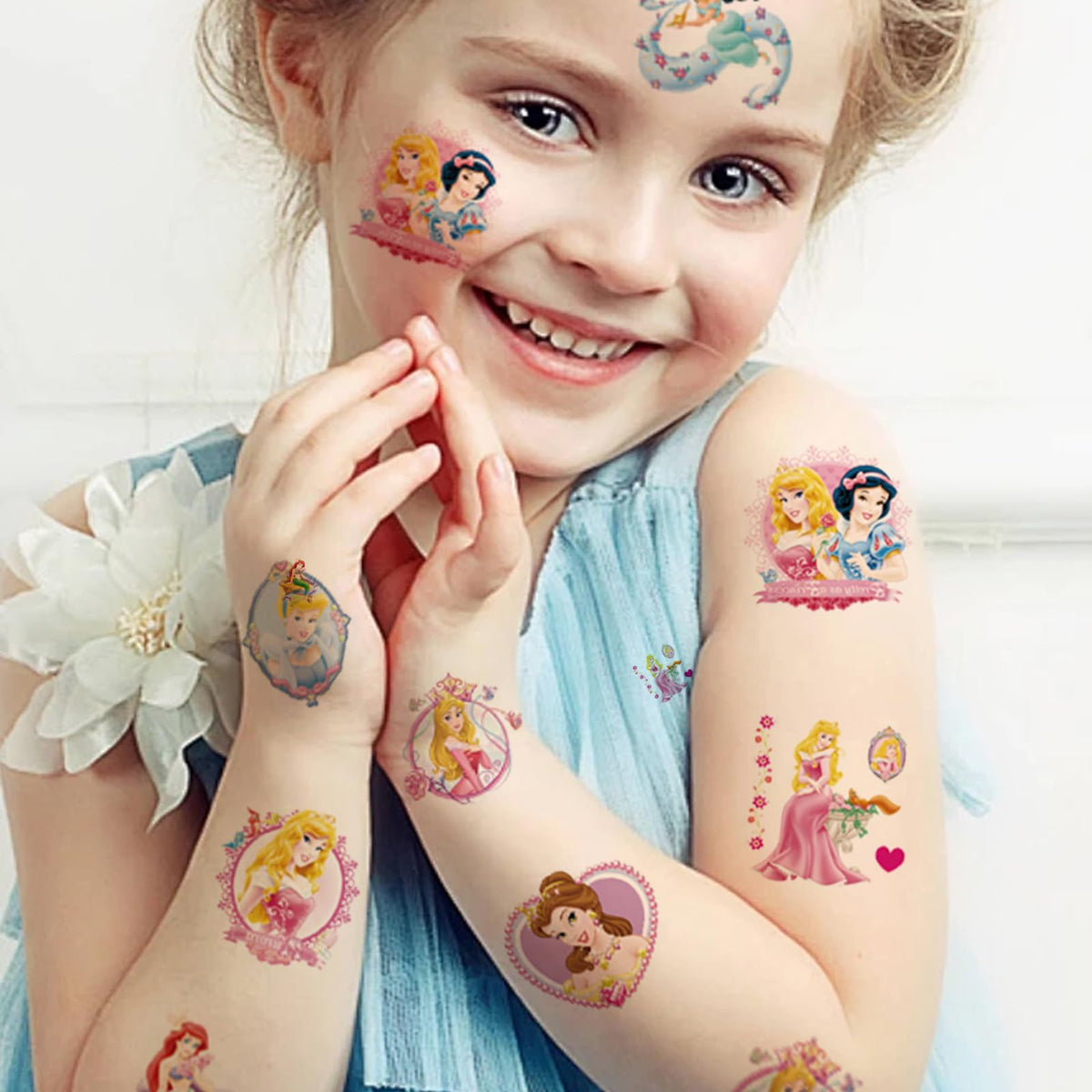 Close-up of YINFENGKANHAI Cartoon Princess temporary tattoo designs