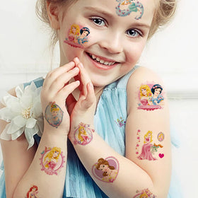 Close-up of YINFENGKANHAI Cartoon Princess temporary tattoo designs