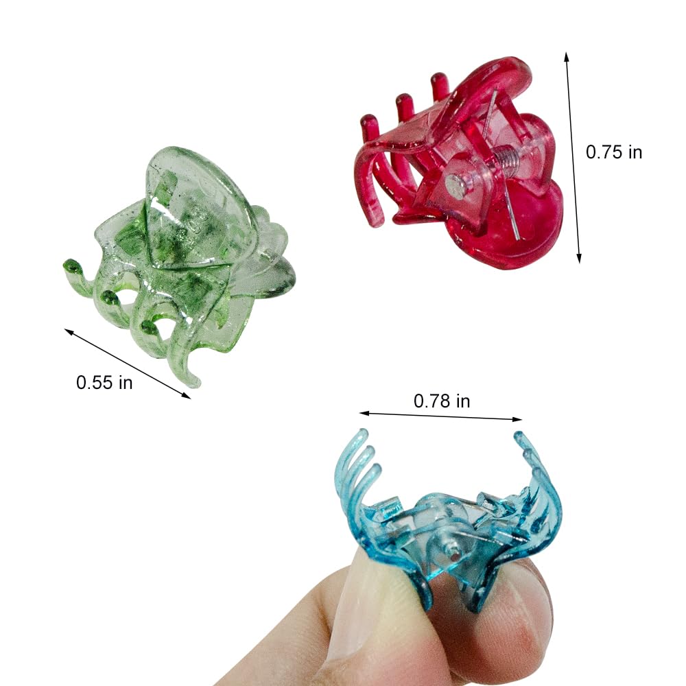 Close-up of Yongdeli Mini Hair Claw Clips showing size and design