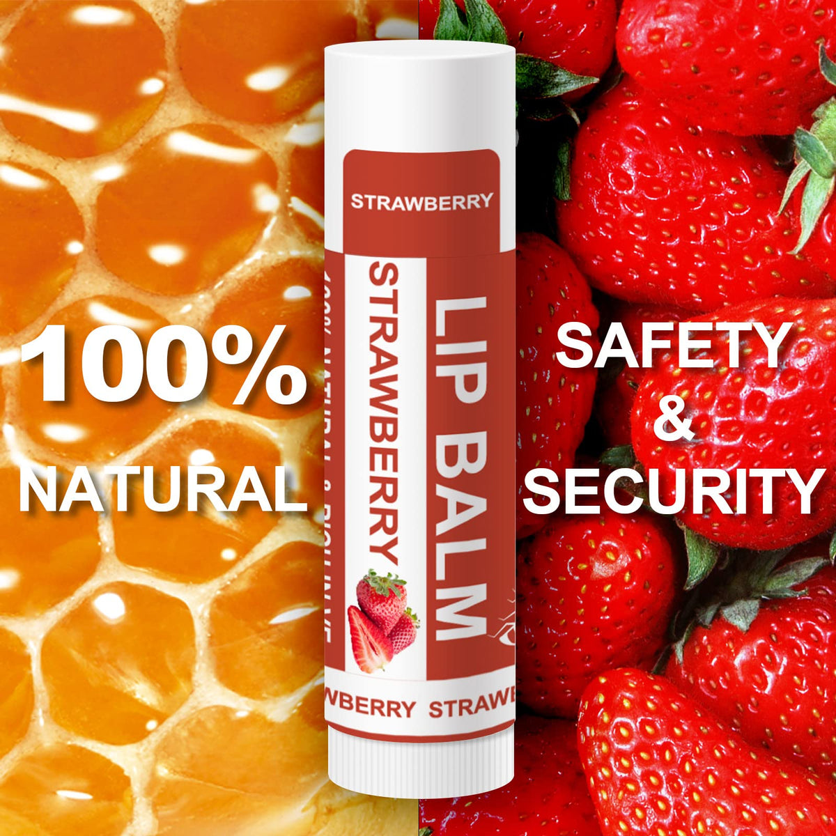 Close-up of Yopela lip balm with beeswax and natural ingredients