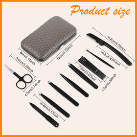 Close-up of Yougai precision eyebrow tweezers from the set