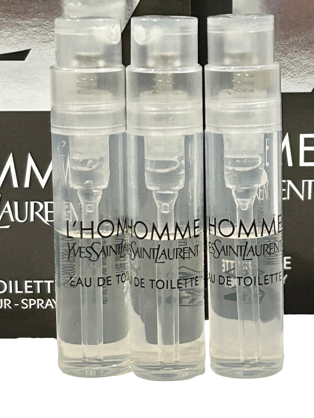 Close-up of Yves Saint Laurent L'Homme EDT spray nozzle