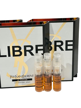 Close-up of Yves Saint Laurent Libre Le Parfum sample vial