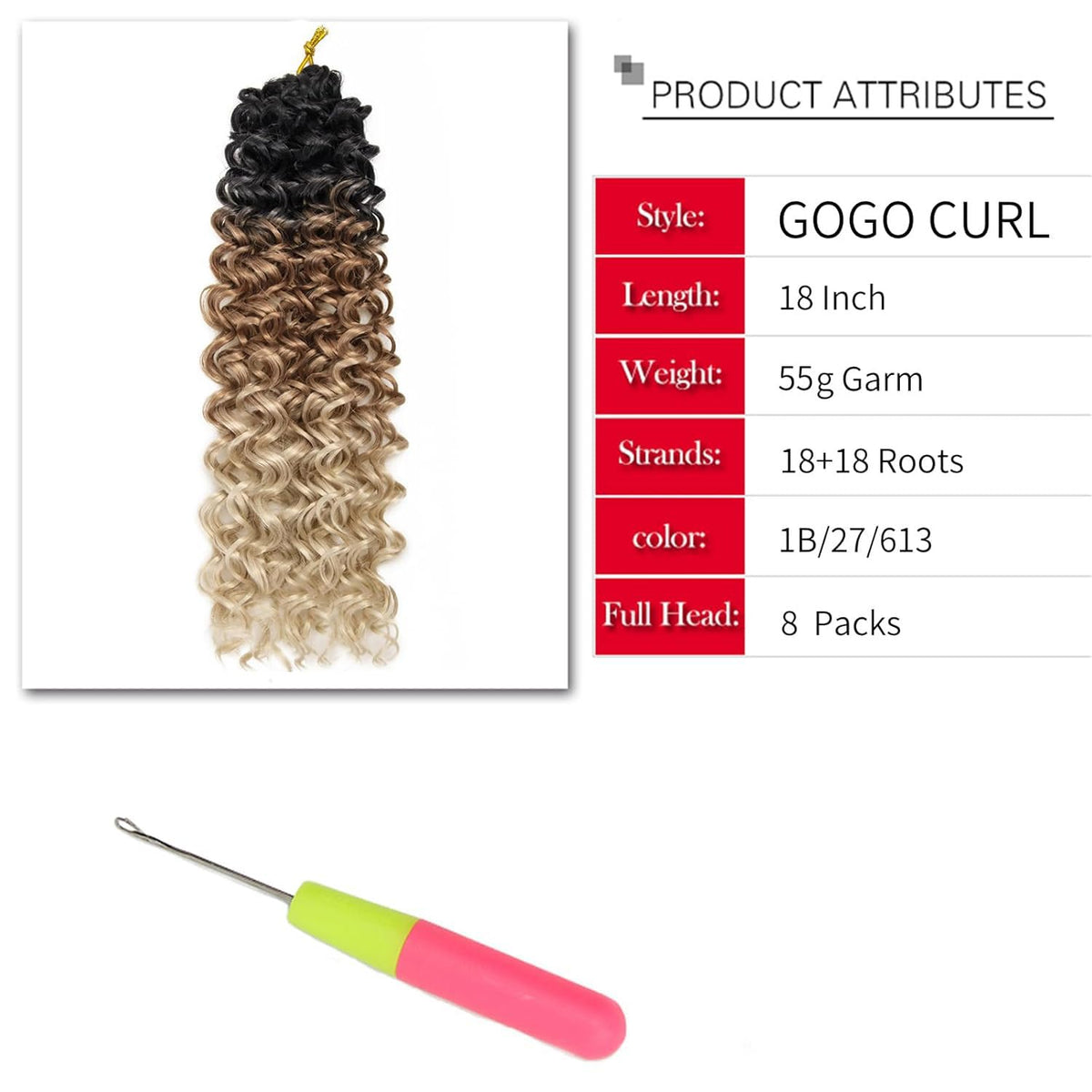 Close-up of YXCHERISHAIR GoGo Curl texture and shine