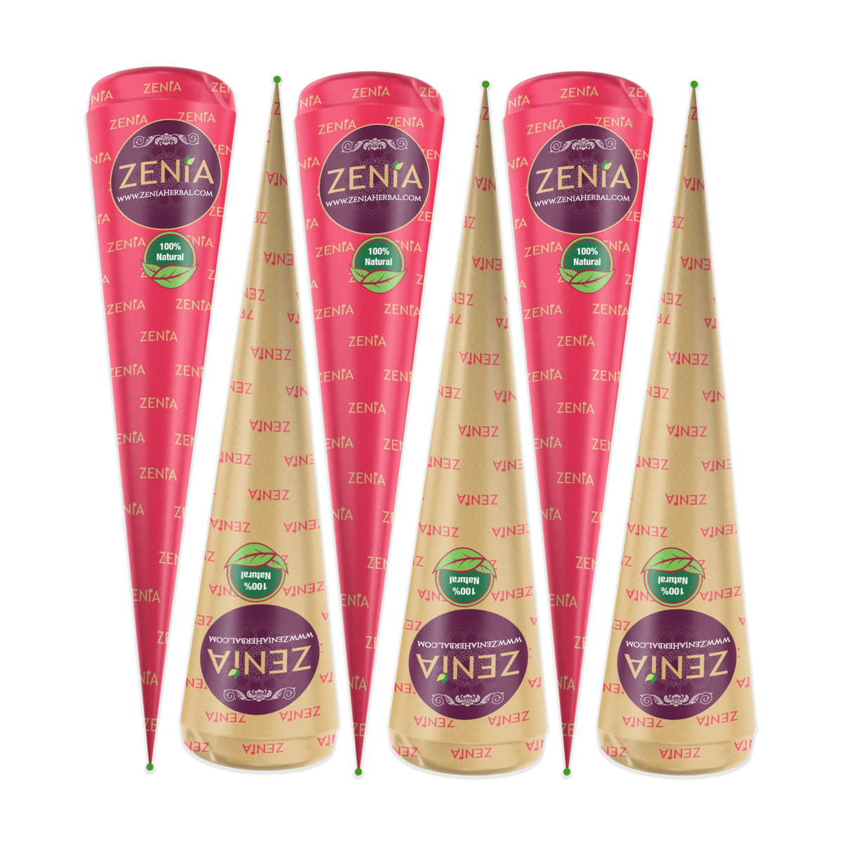 Close-up of Zenia henna cone showing tip for application