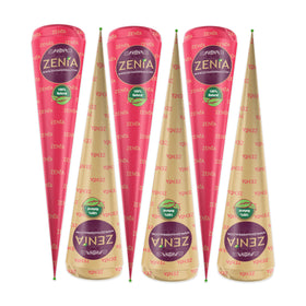 Close-up of Zenia henna cone showing tip for application