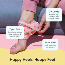 Close-up of ZenToes Moisturizing Heel Socks with jojoba oil infusion