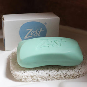 Close-up of Zest Aqua Bar Soap with Vitamin E