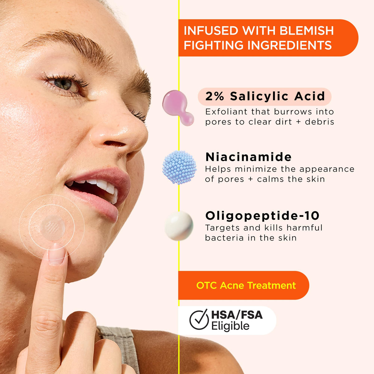 Close-up of ZitSticka Killa Acne Extra Strength Microdart Pimple Patch