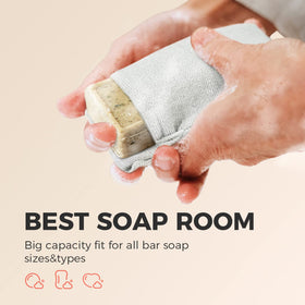 Close-up of ZOMCHI Soap Bag with soap inside