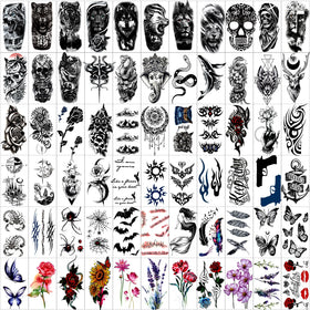 Close-up of Zomme temporary tattoo application process