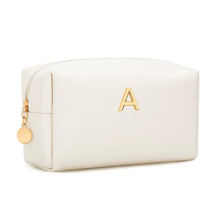 CLOUDWINGS Initial Makeup Bag front view in pink