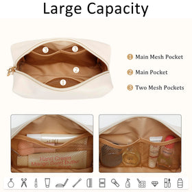 CLOUDWINGS Initial Makeup Bag in a travel setting