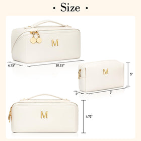 CLOUDWINGS Initial Makeup Bag in stylish flat design