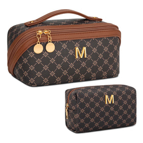 CLOUDWINGS Initial Makeup Bag personalized with an initial, front view