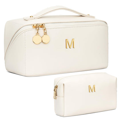 CLOUDWINGS Initial Makeup Bag personalized with initial front view