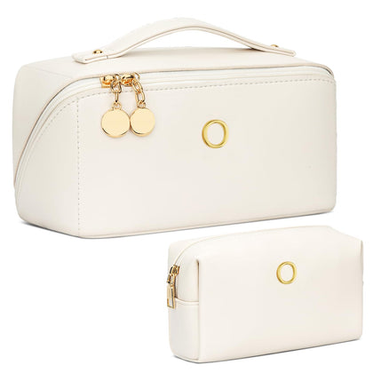 CLOUDWINGS Initial Makeup Bag personalized with initials, front view