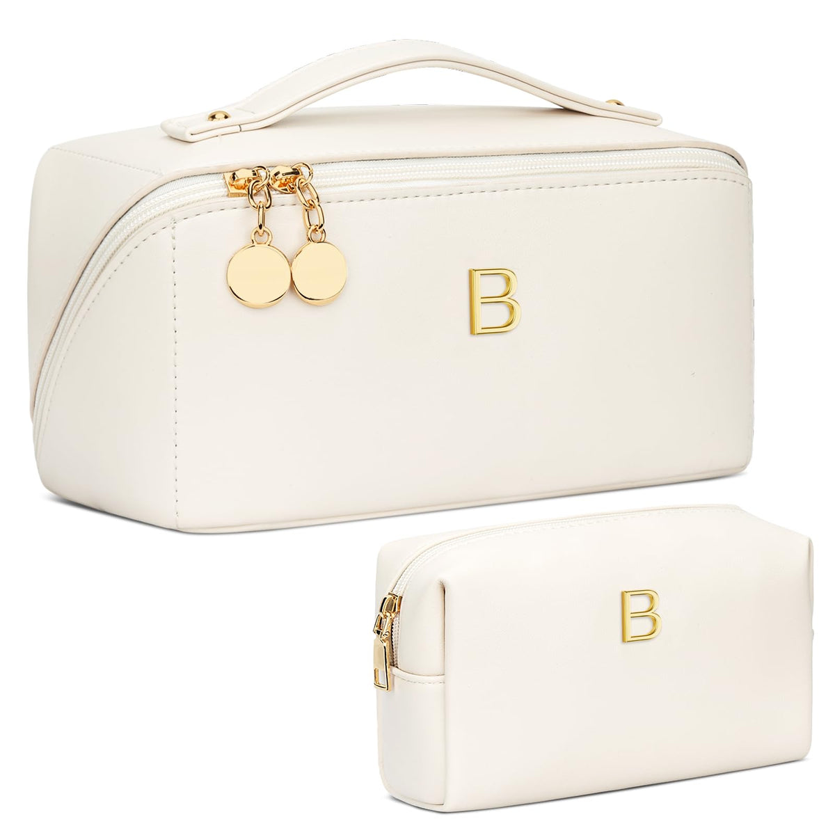 CLOUDWINGS Initial Makeup Bag personalized with initials front view