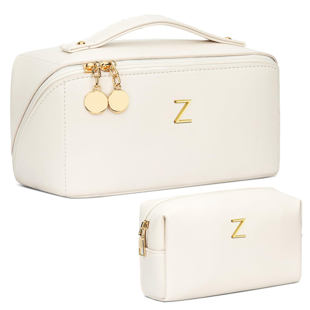 CLOUDWINGS Initial Makeup Bag personalized with initials front view
