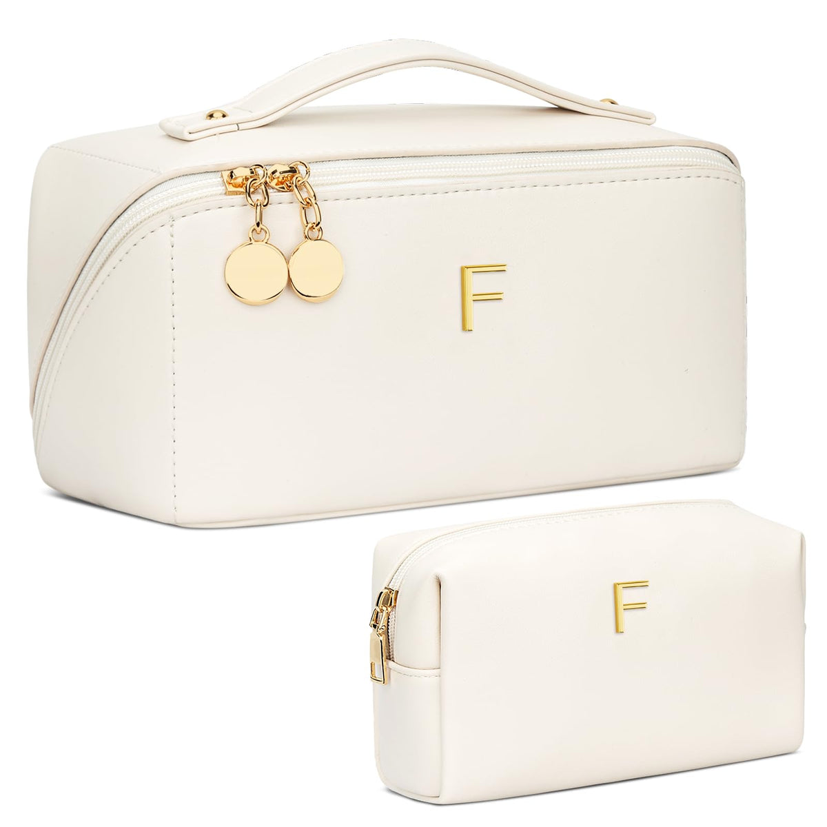 CLOUDWINGS Initial Makeup Bag personalized with initials front view