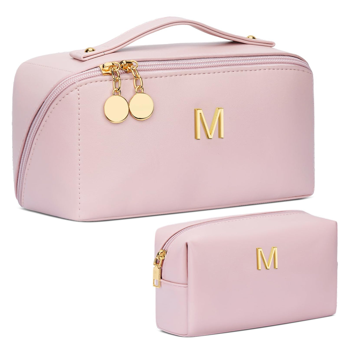 CLOUDWINGS Initial Makeup Bag personalized with initials front view