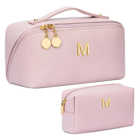CLOUDWINGS Initial Makeup Bag personalized with initials front view